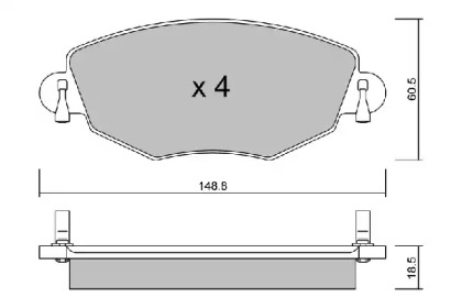 Комплект тормозных колодок (AISIN: BPFO-1005)